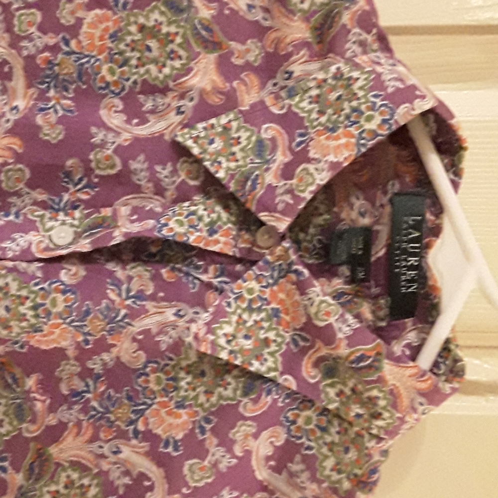 Ralph Lauren PM Purple Paisley Long Sleeve Shirt